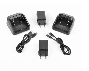Зарядный стакан для раций TYT 99 (cabel Type C\USB + adapter) (комплект 2 шт.)