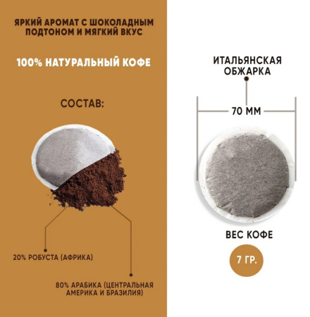 Кофе натуральный молотый в чалдах Testa Rossa, 30 чалд