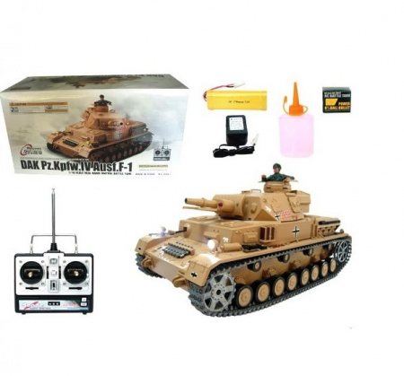 Радиоуправляемый танк Heng Long DAK Panzerkampfwagen IV Ausf F-1 Pro масштаб 1:16 - 3858-1Pro V6.0