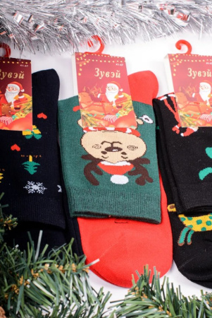 Носки мужские "Новый год", набор 5шт., р-р 41-47