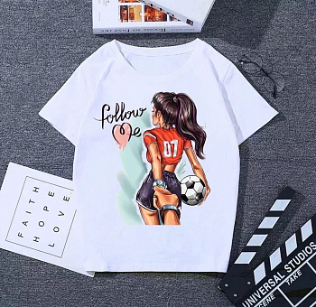 Футболка женская "Follow me", белая