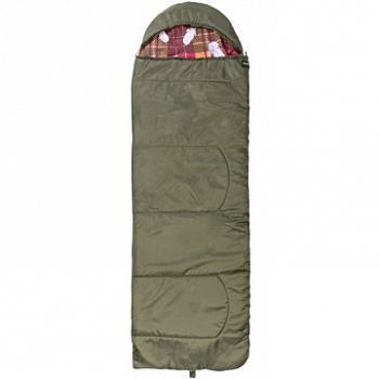 Спальный мешок БАТЫР СОК-4 (220*70) зелёный (холлофайбер) Helios											