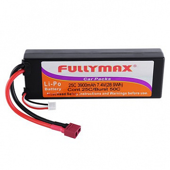 Аккумулятор 7.4V 3900mAh 25C LiPo 2S T-plug Fullymax - HSP03204